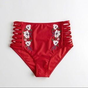 Hollister Embroidered Strappy High-Wasited Bottoms
